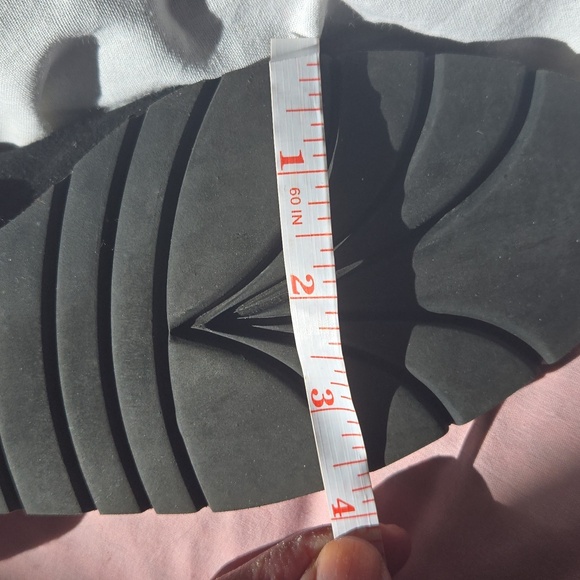 Pas de Rouge black and red open toe suede wedge heel shoes, 43 EU: 11 1/2 US - Picture 11 of 13